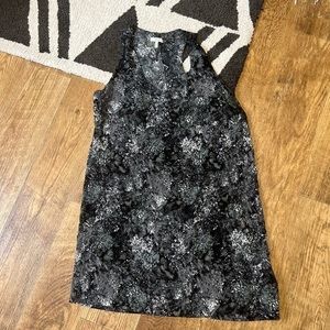 Joie gray white black green front pocket silk dress B2-3